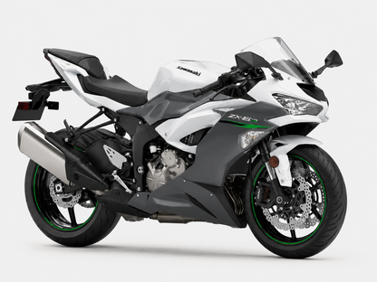 2019-2023 Kawasaki ZX6R OEM Style Fairings – Green/White/Grey