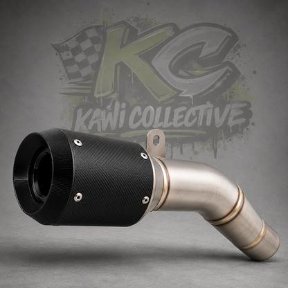 Titanium Carbon Muffler Slip On For Kawasaki 2009-2026