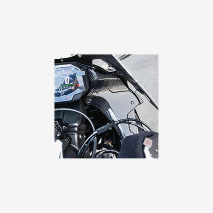 Kawasaki ZX-6R Carbon Fiber Instrument Cover – Left & Right Dash Enclosure (2024-2026)