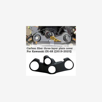 Kawasaki ZX-6R Carbon Fiber Upper Fairing Stay Cover (2019–2026)