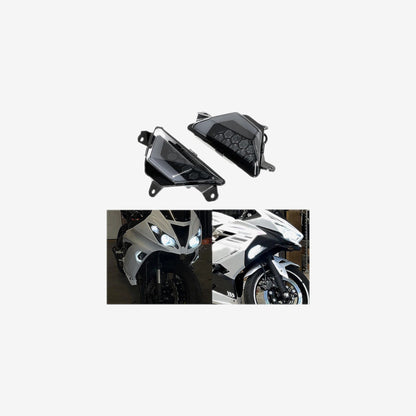 Front LED Turn Signal Indicators Dual Colour – Kawasaki Ninja 250 / 300 / 400 / 650 / ZX-6R