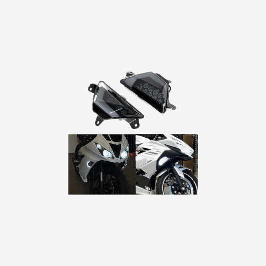 Front LED Turn Signal Indicators Dual Colour – Kawasaki Ninja 250 / 300 / 400 / 650 / ZX-6R