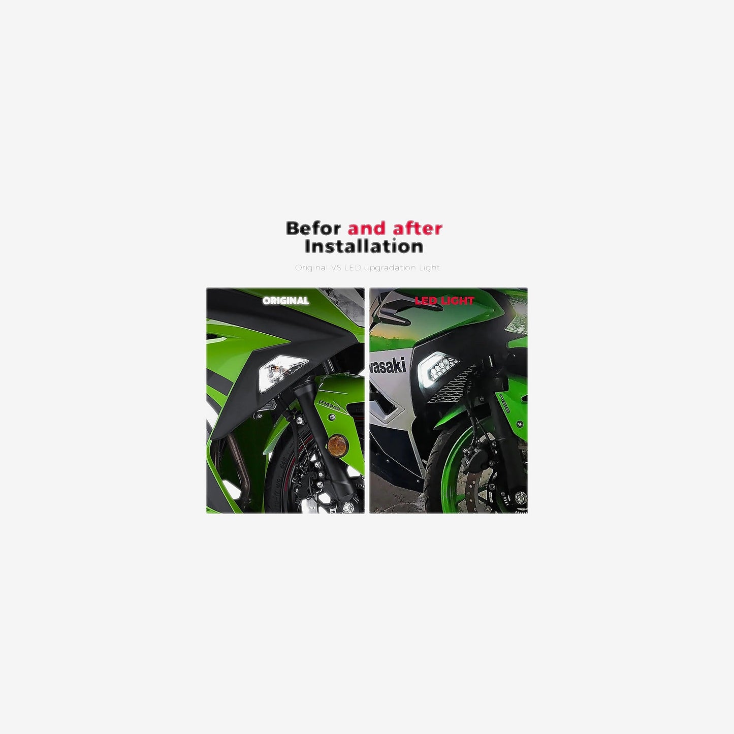 Front LED Turn Signal Indicators Dual Colour – Kawasaki Ninja 250 / 300 / 400 / 650 / ZX-6R