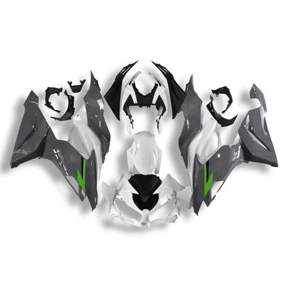 2019-2023 Kawasaki ZX6R OEM Style Fairings – Green/White/Grey