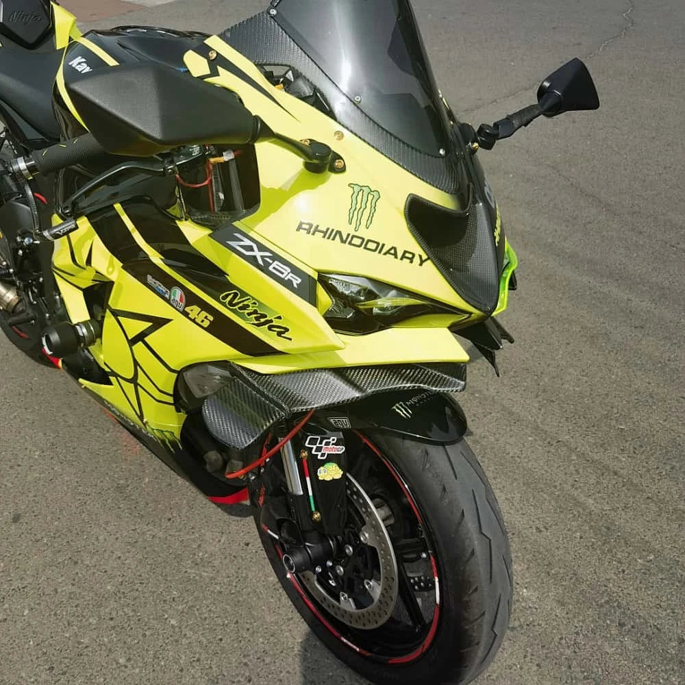 Carbon Fiber Fixed Wind Wings – Kawasaki ZX-6R / 636 (2024–2026)