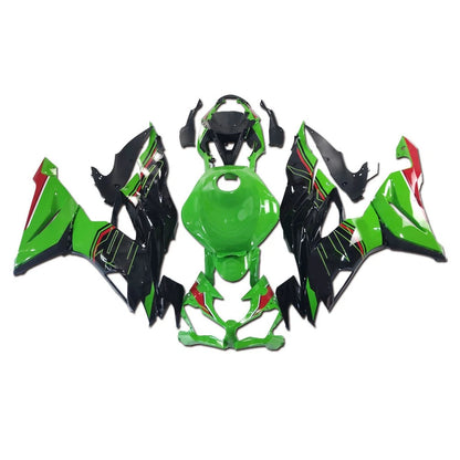 2019-2023 Kawasaki ZX6R KRT Edition Style Fairings – KRT Green/Black/Red