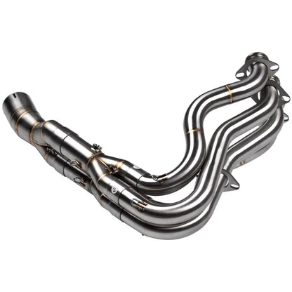 Full Exhaust System Link Pipe Front Tube | 2009–2022 Kawasaki Ninja ZX6R / ZX636
