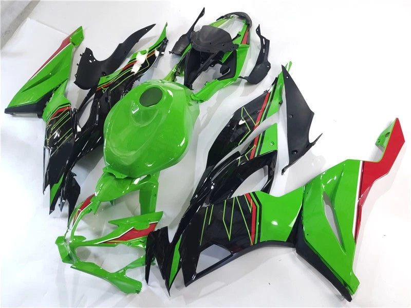 2019-2023 Kawasaki ZX6R KRT Edition Style Fairings – KRT Green/Black/Red