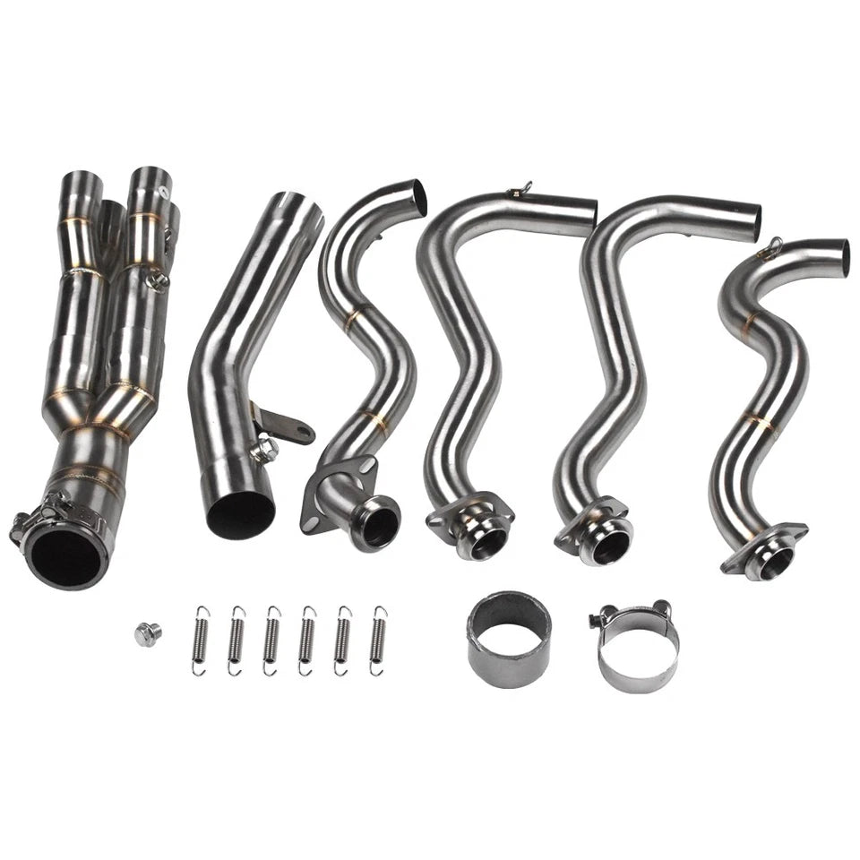 Full Exhaust System Link Pipe Front Tube | 2009–2022 Kawasaki Ninja ZX6R / ZX636