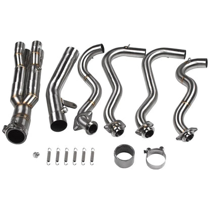Full Exhaust System Link Pipe Front Tube | 2009–2022 Kawasaki Ninja ZX6R / ZX636