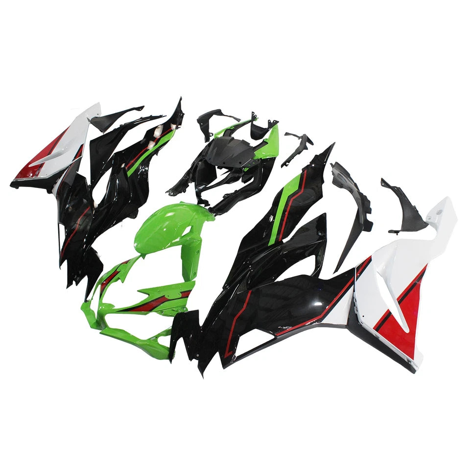 2019-2023 Kawasaki ZX6R OEM Style Fairings – Green/Black/White/Red