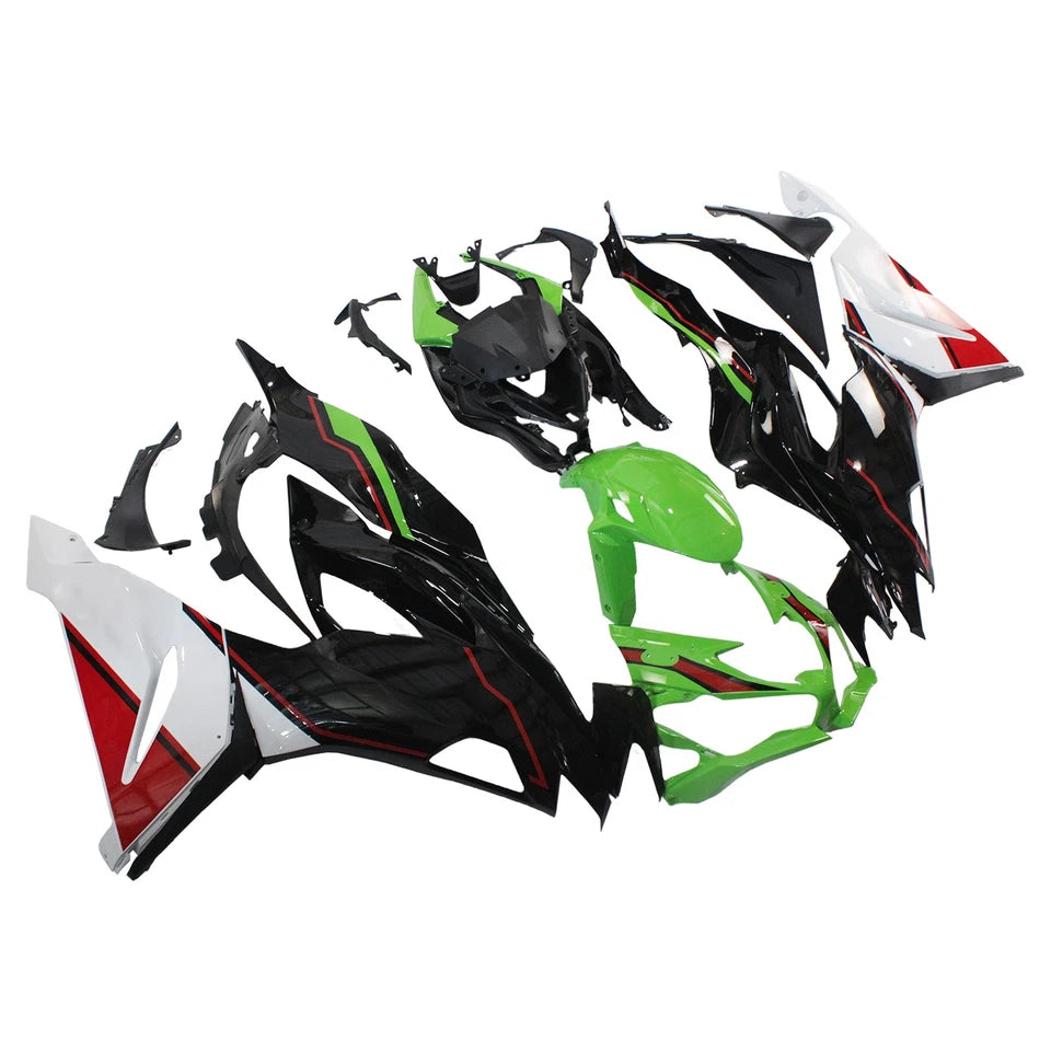 2019-2023 Kawasaki ZX6R OEM Style Fairings – Green/Black/White/Red