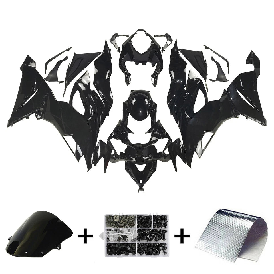 2019-2023 Kawasaki ZX6R OEM Style Fairings – Gloss Black