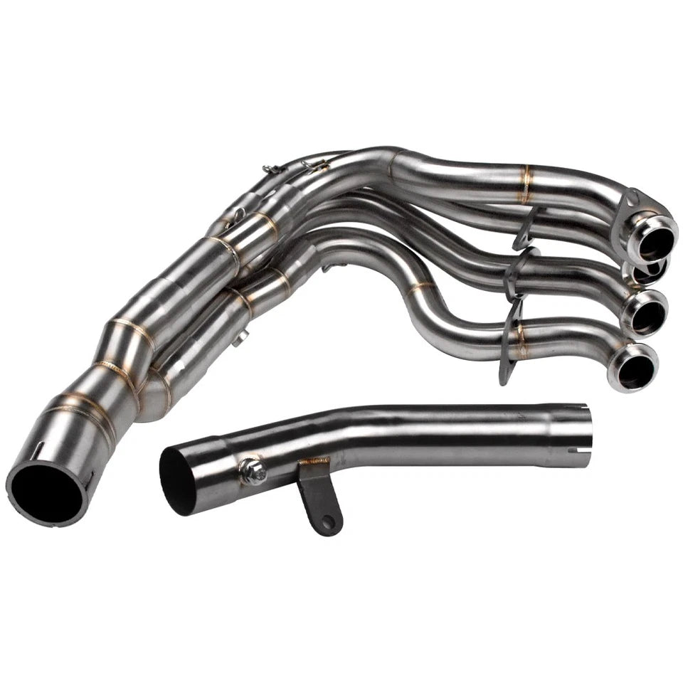 Full Exhaust System Link Pipe Front Tube | 2009–2022 Kawasaki Ninja ZX6R / ZX636